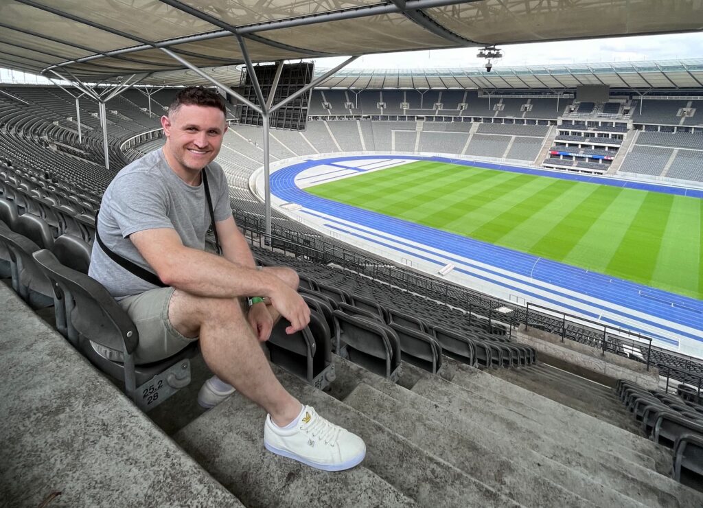 Slow Travel Europe - Chris at the Olympiastadion