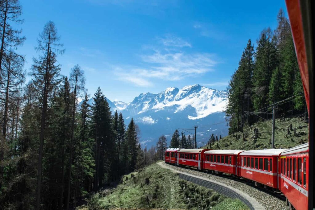 The Bernina Express in Switzerland