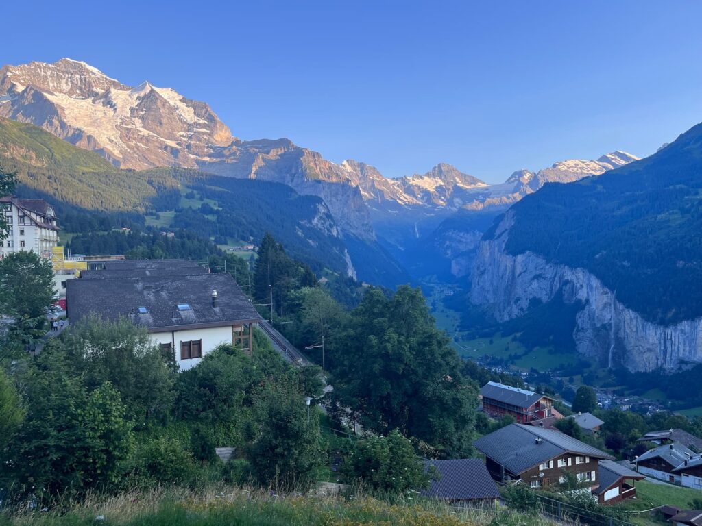 View of Lauterbrunnen Valley from Wengen Church